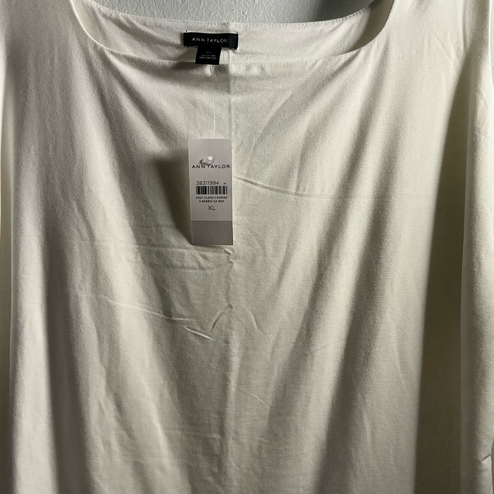 Ann Taylor white Crewneck Tee size XL - Picture 10 of 16